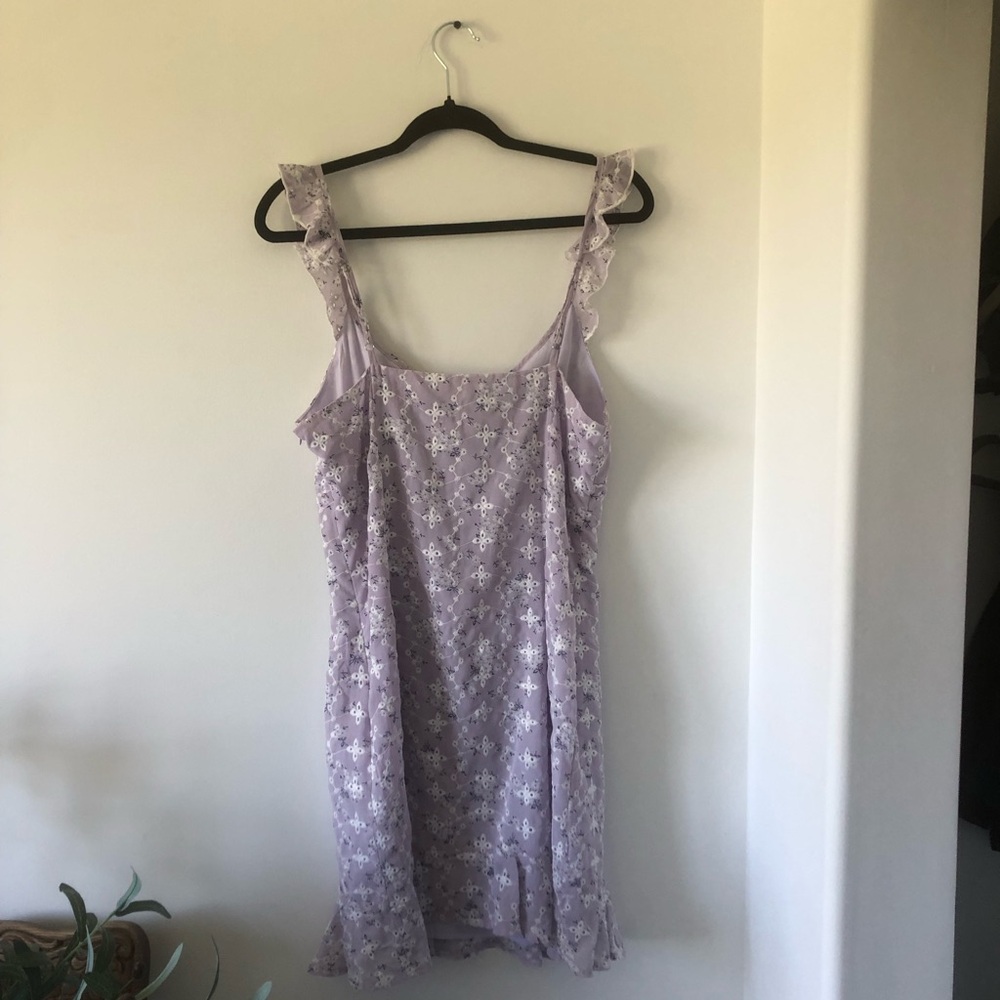 Storia Lavender Floral Mini Dress | Size L - Picture 8 of 8